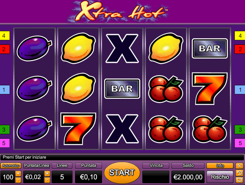 Xtra Hot ir izveidots, lai atgādinātu klasisko spēļu automātu.